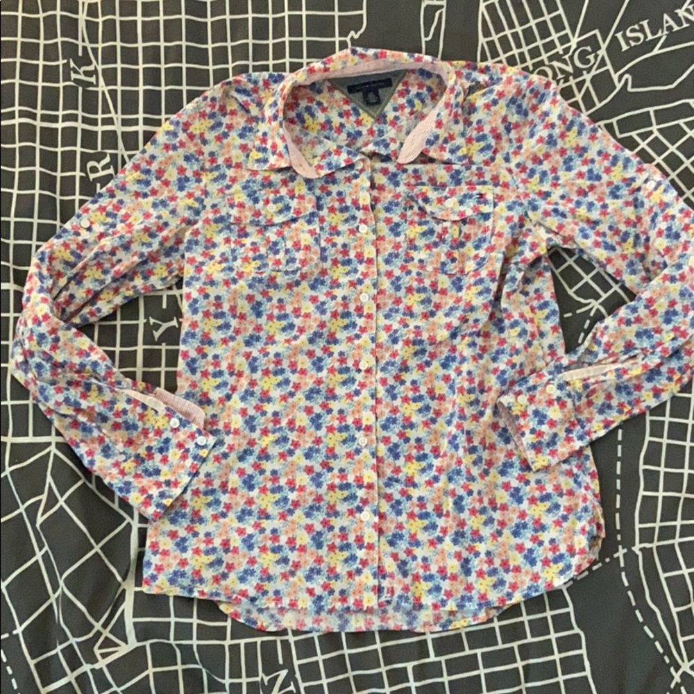Tommy Hilfiger Button Up Kimmy Schmidt Blouse